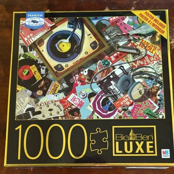 Big Ben Luxe Retro Music Puzzle - 1000 Pieces - Picture 1 of 1